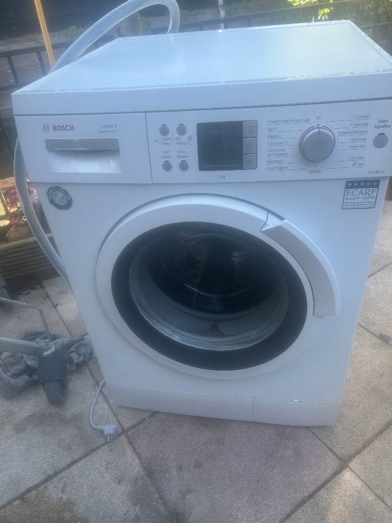 Bosch logixx 9 vario perfect wasmachine met defect, Ophalen, 1200 tot 1600 toeren, Gebruikt, 8 tot 10 kg