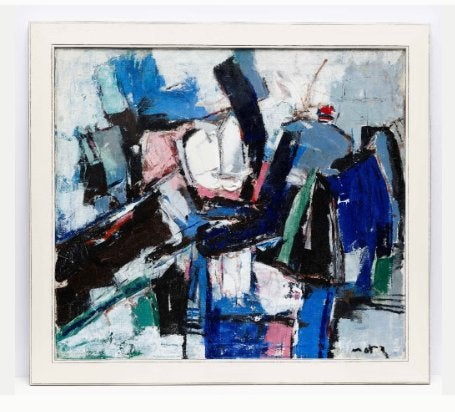 Wim Motz 1900-1977 == doek 80 x 90 cm  == compositie, Ophalen