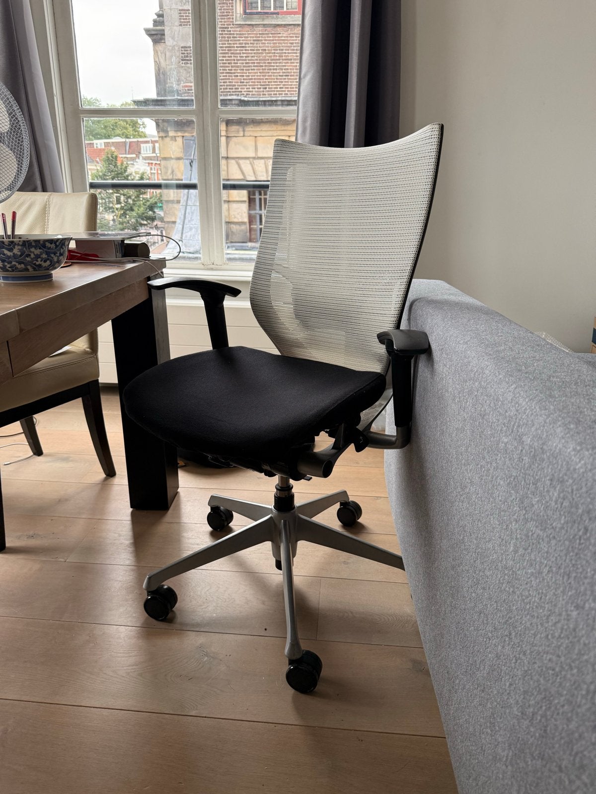 Okamura CP Baron Ergonomische Bureaustoel - Refurbished, Ophalen, Gebruikt, Zwart, Bureaustoel