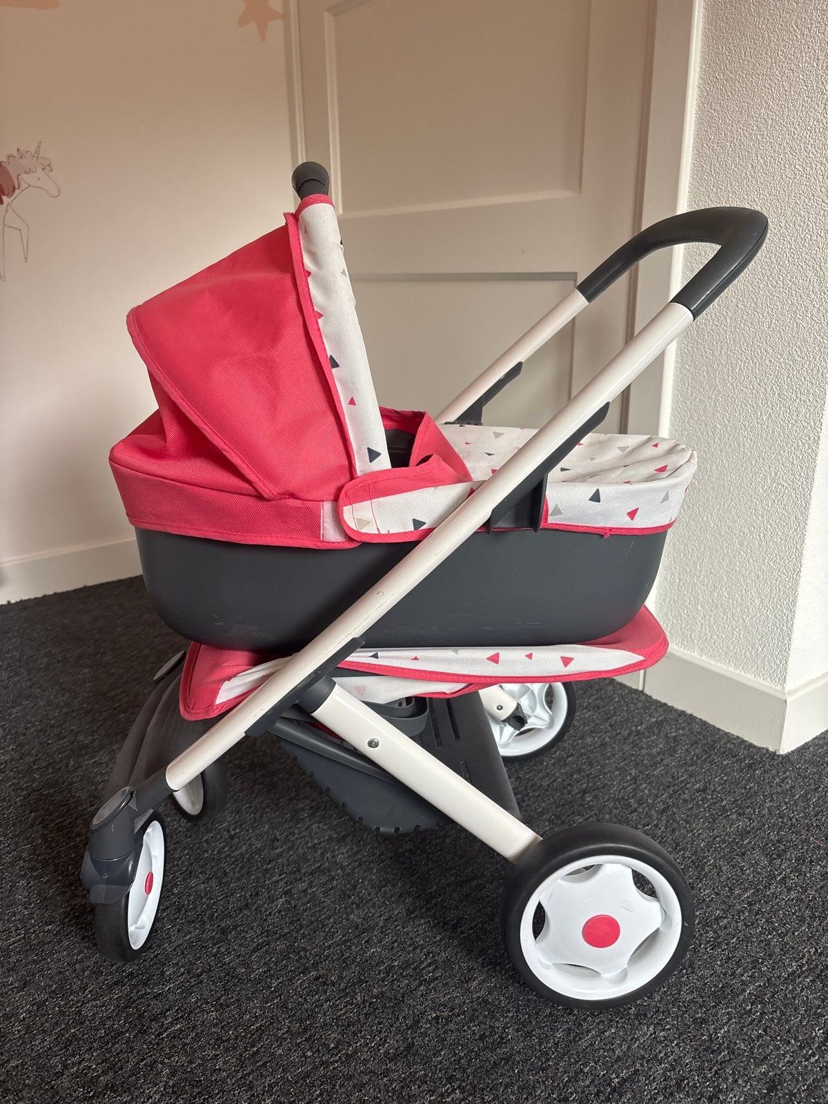 Smoby Maxi-Cosi Quinny 3-in-1 poppenwagen roze/wit, Kinderen en Baby's, Ophalen, Gebruikt, Babypop