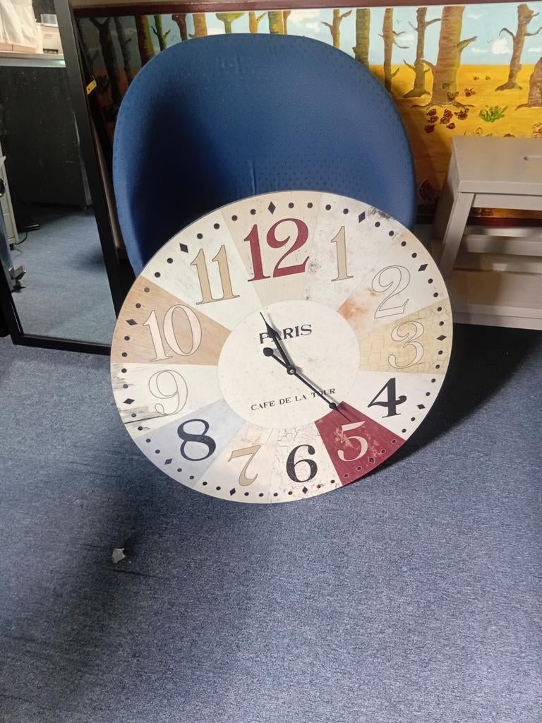 Mooie grote klok diameter 60 cm, Ophalen, Zo goed als nieuw, Wandklok