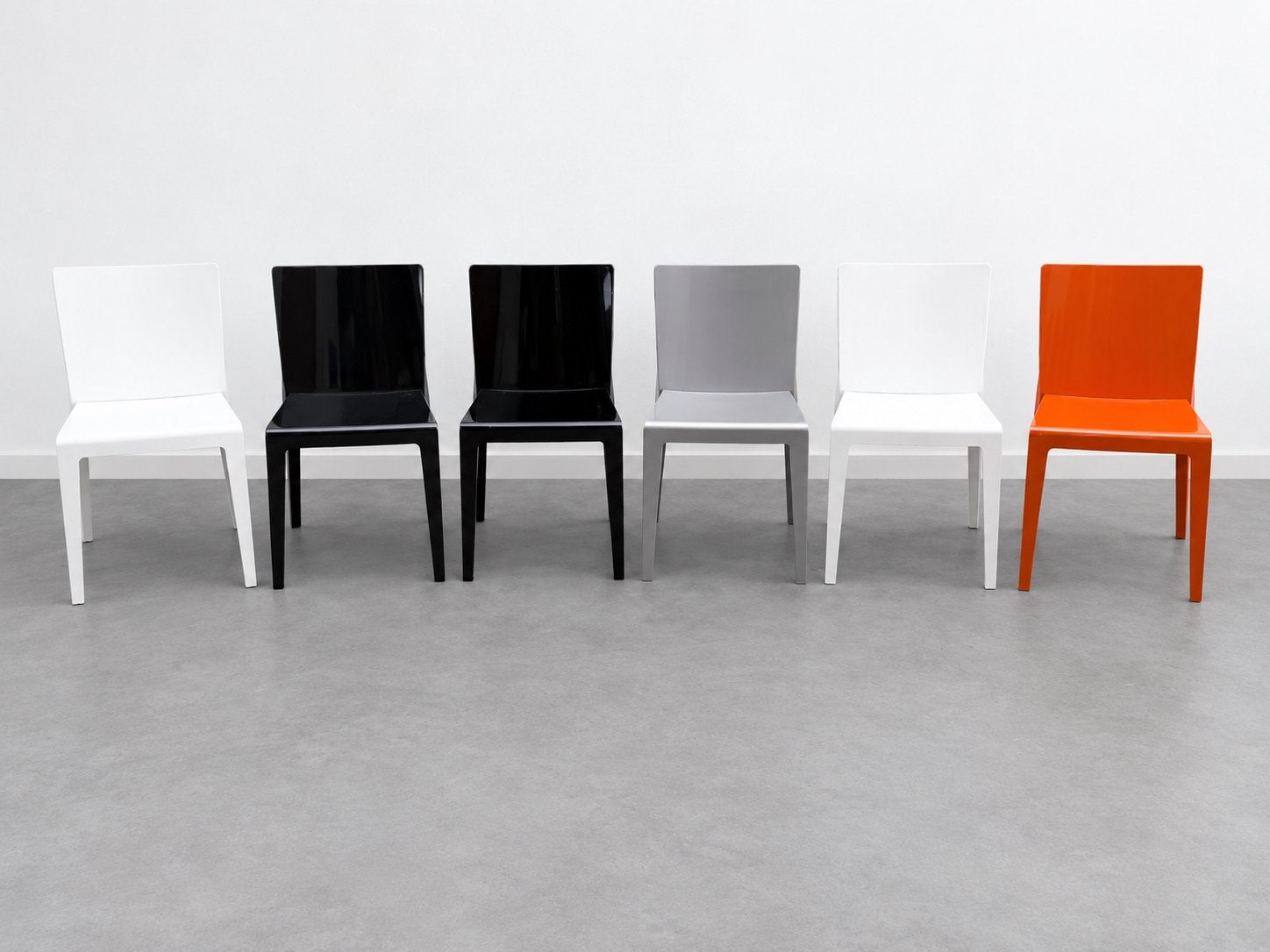 Complete set van 6 x Molteni & C "Alfa" Designstoelen, Ophalen of Verzenden, Zo goed als nieuw, Wit, Vijf, Zes of meer stoelen