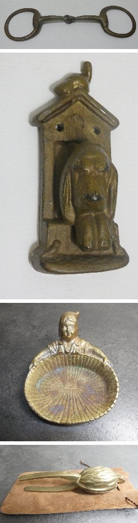 4 brons voorwerpen in 1 koop [2036], Antiek en Kunst, Antiek | Koper en Brons, Ophalen of Verzenden