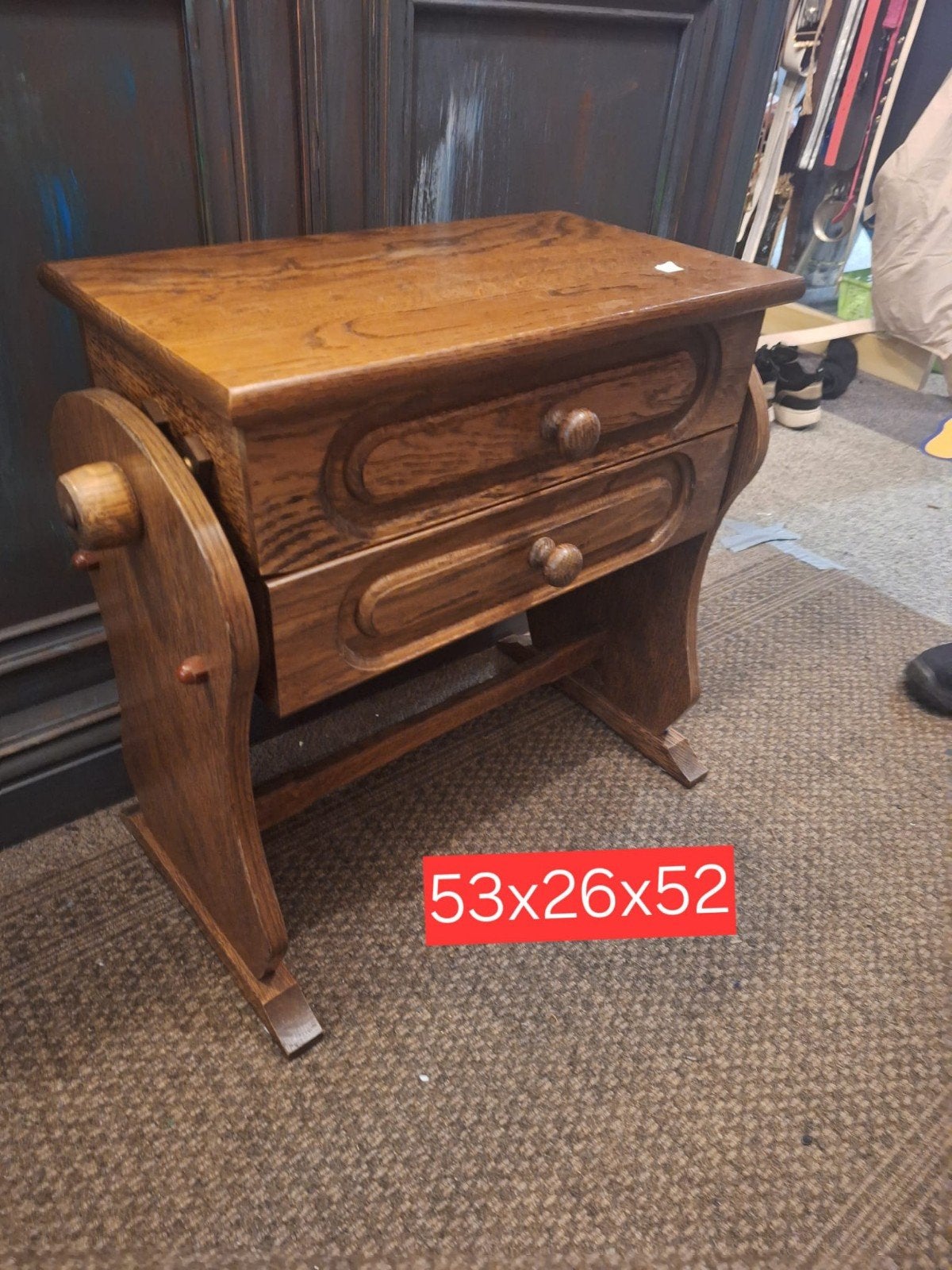 Vintage houten naaidoos met lades, Ophalen of Verzenden, Gebruikt