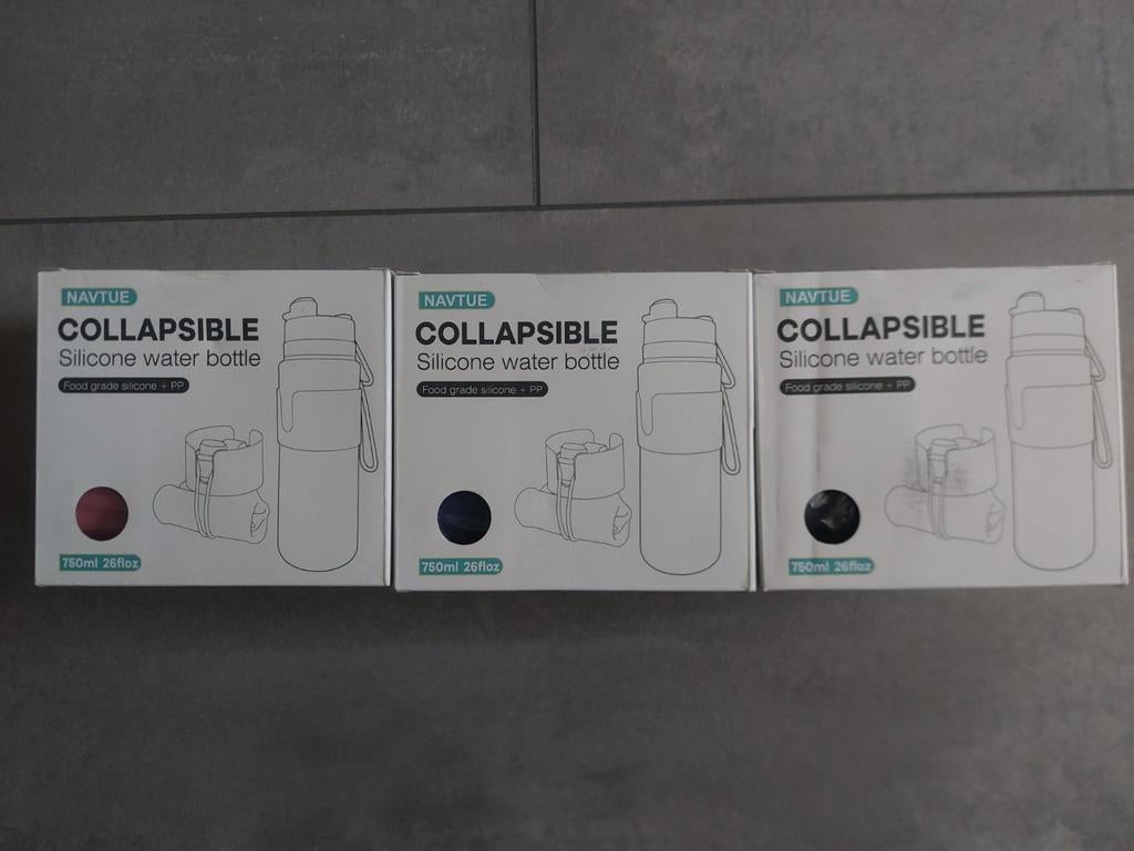 -nieuw- opvouwbare siliconen waterfles 750ml -nieuw-, Ophalen of Verzenden, Nieuw