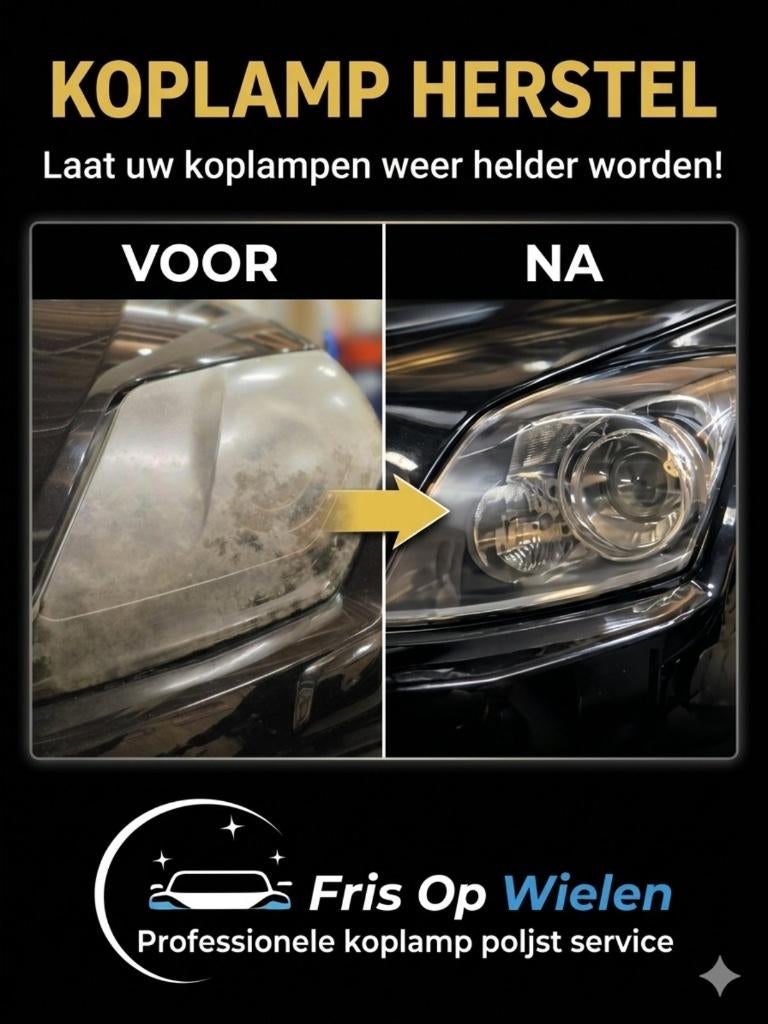 Koplampen polijsten – weer als nieuw | €60 beide koplampen
