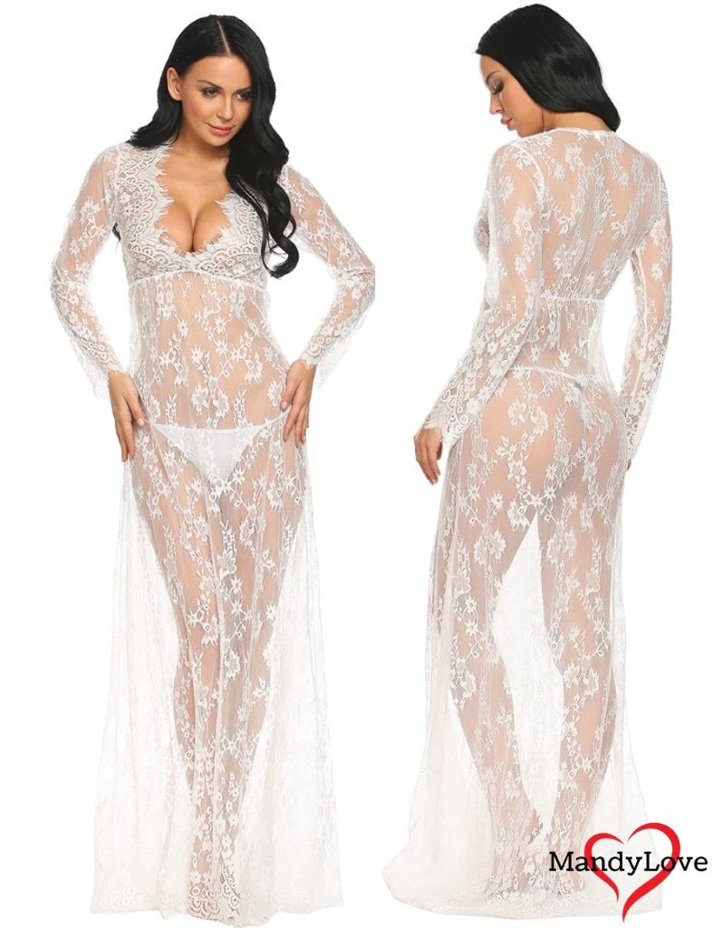 *NEW* Sexy lingerie jurk nachtkleding - Cover-up Strand jurk, MandyLove, Verzenden, Wit, Overige typen