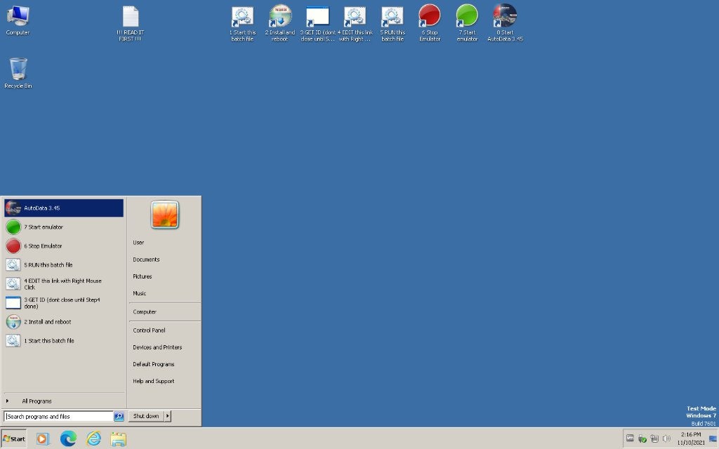 AUTODATA 3.45 VMware op een USB stick, Verzenden