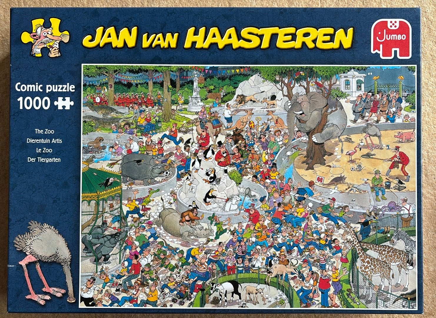 Jan van Haasteren Dierentuin Artis 1000 st., Ophalen, 500 t/m 1500 stukjes, Zo goed als nieuw