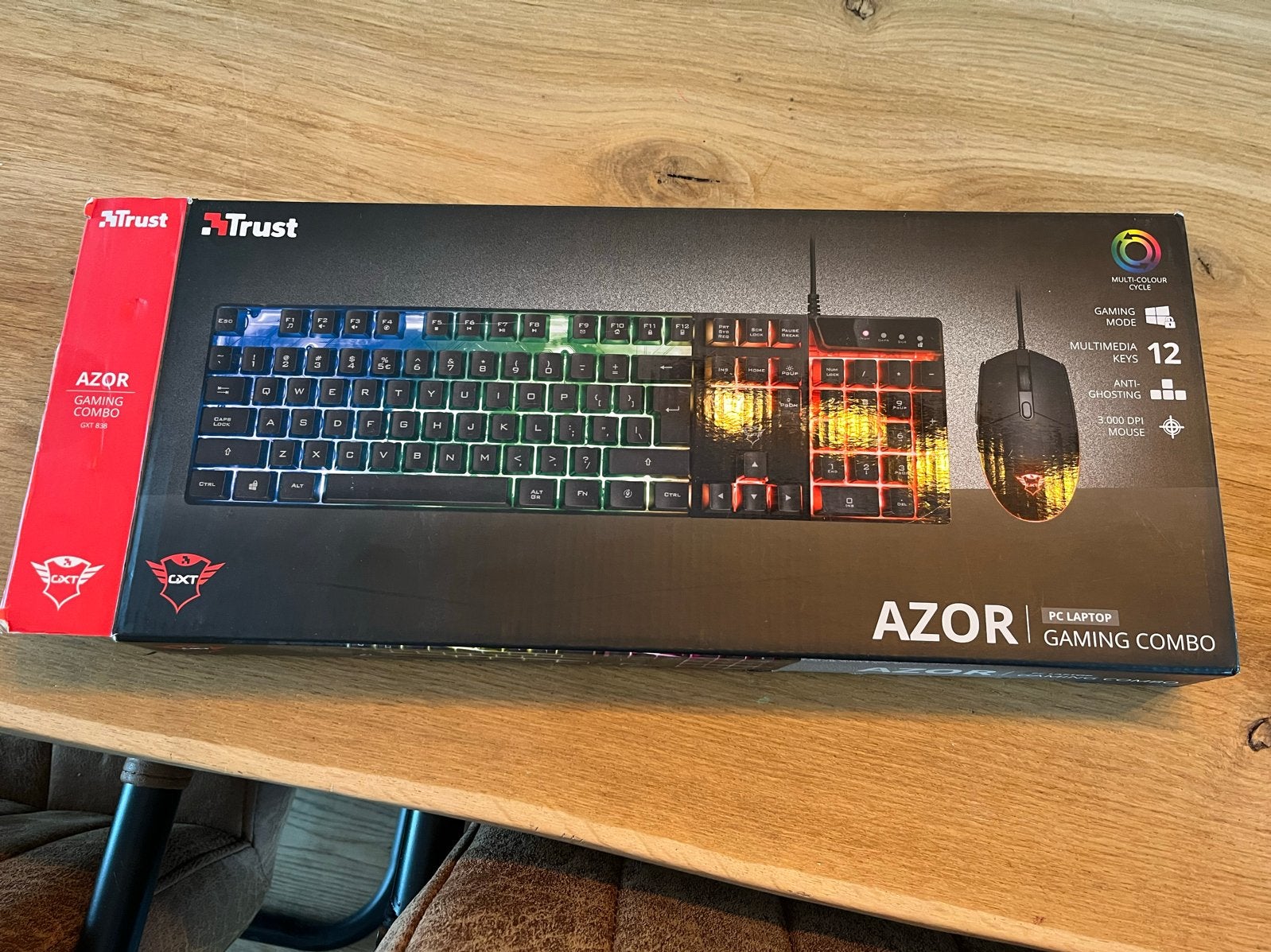 Trust GXT 838 Azor Gaming Toetsenbord, Computers en Software, Gaming toetsenbord, Ophalen of Verzenden, Zo goed als nieuw, Qwerty
