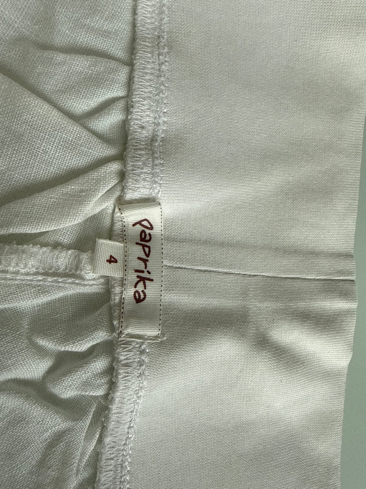 Witte linnen Paprika broek maat 4, Wit, Maat 46/48 (XL) of groter, Ophalen of Verzenden, Zo goed als nieuw