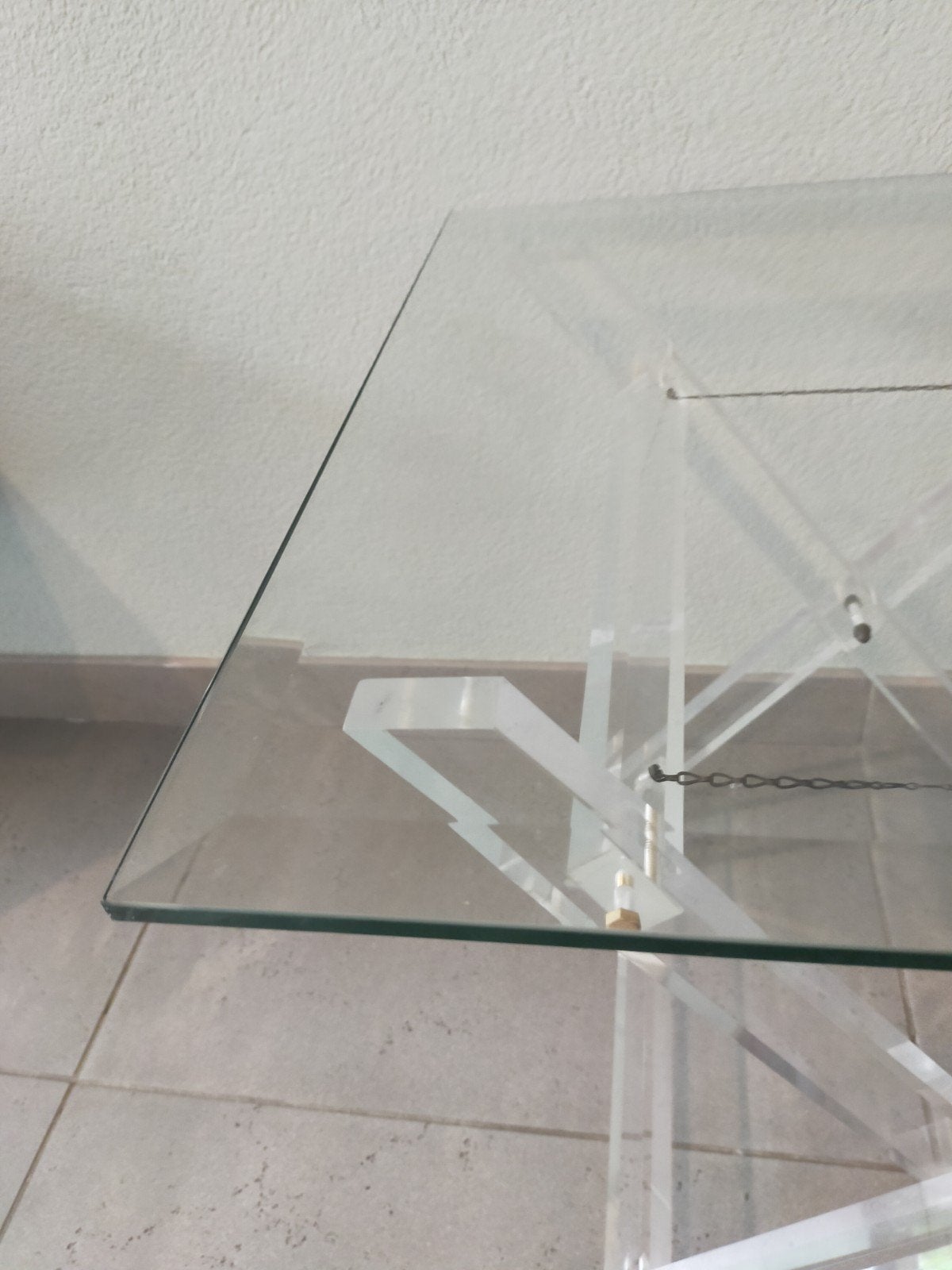 Design bijzettafel jaren 70/80 Hollywood Regency plexiglas, Ophalen of Verzenden, Zo goed als nieuw