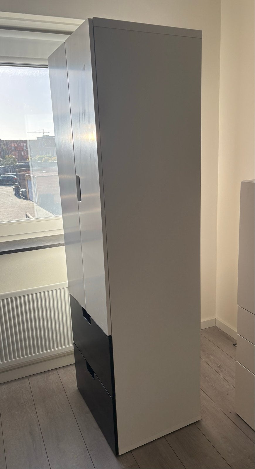 Kledingkast ikea Stuva met lades en hangruimte - Wit/Zwart, Ophalen, Gebruikt, 50 tot 100 cm, Met lade(s)