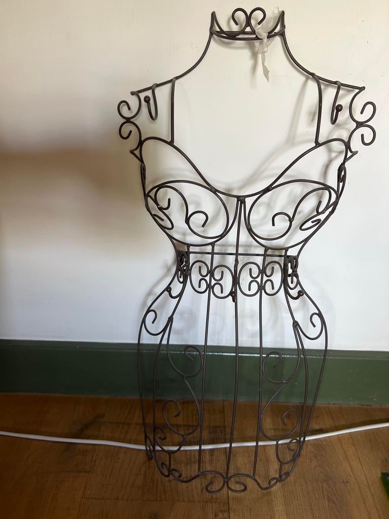 Decoratieve metalen paspop / mannequin, Huis en Inrichting, Minder dan 50 cm, Rond, Ophalen of Verzenden, Zo goed als nieuw