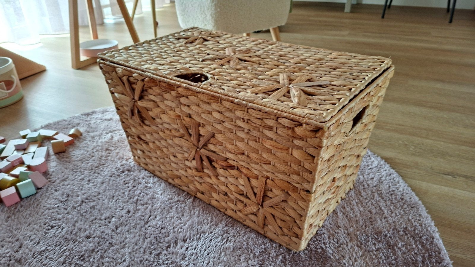 Rieten mand 56 x 33 x 30 cm
56 cm breed
33 cm diep
30 cm hoo, Ophalen, Nieuw, Rechthoekig, Riet