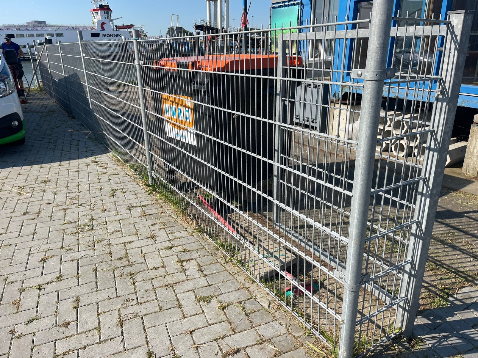 Hekwerk incl schuifpoort en enkel en dubbel loophek, Ophalen, Zo goed als nieuw, IJzer