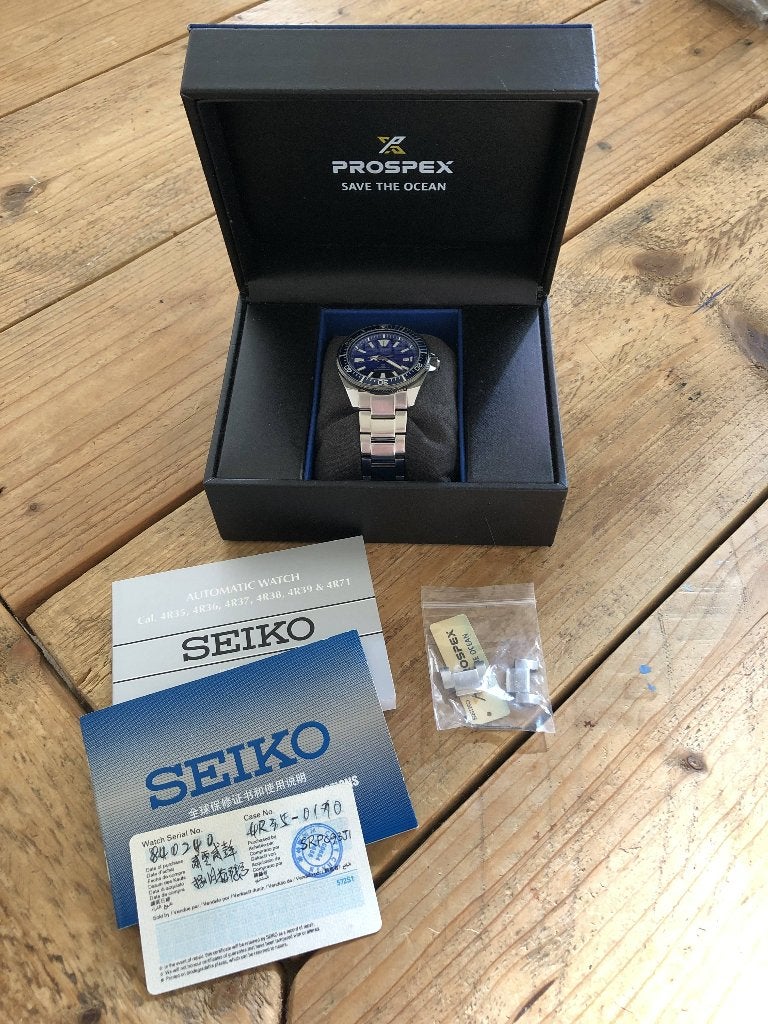 Seiko Prospex Samurai "Save the Ocean" Special Edition, Sieraden, Tassen en Uiterlijk, Horloges | Heren, Gebruikt, Staal, Verzenden