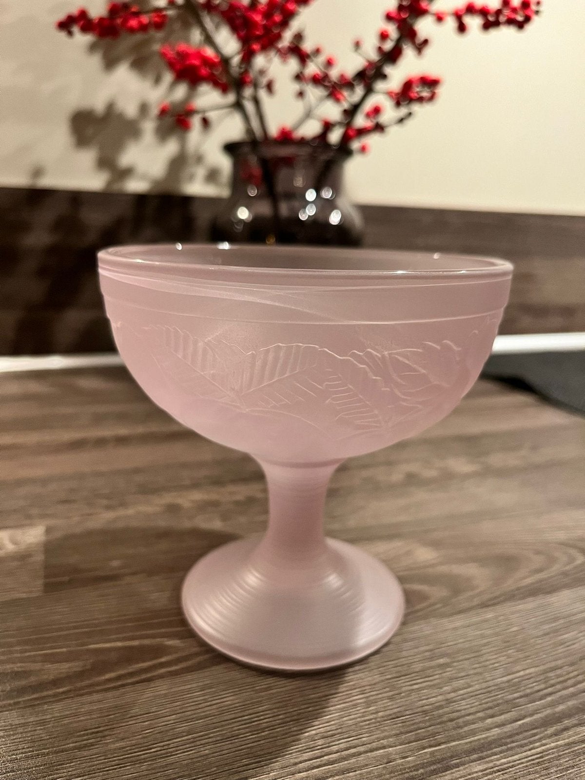 6 licht roze Luminarc ijscoupes, Ophalen, Zo goed als nieuw, Glas, Overige stijlen