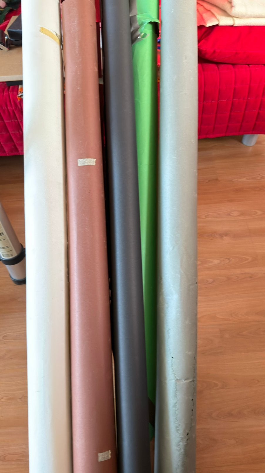 5 papier achtergrond rollen, Ophalen, Gebruikt, Overige merken, Achtergrond