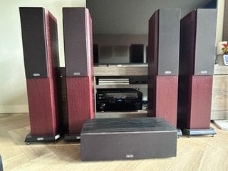 Speakers Epos ELS 303 5.1 +  versterker Pioneer VSZ-LX60, Gebruikt, 120 tot 150 watt, Surroundset, Ophalen
