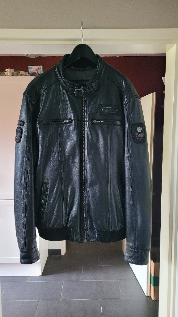 Pme zwart leren jas xl, Kleding | Heren, Zwart, Maat 56/58 (XL), Ophalen of Verzenden, Zo goed als nieuw