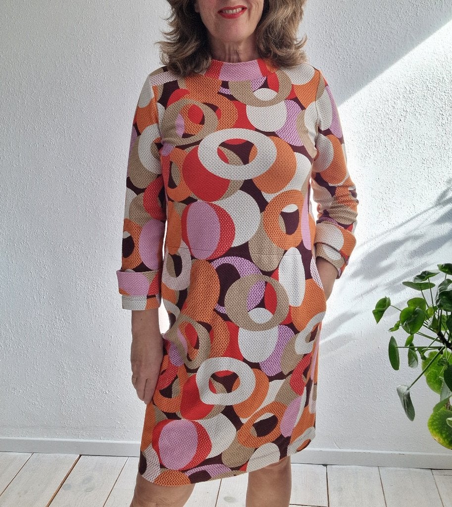 Kyra jurk Montana | Maat 40 | Grafische print |, Kleding | Dames, Maat 38/40 (M), Meerkleurig, Nijmegen, Verhip-vintage.nl