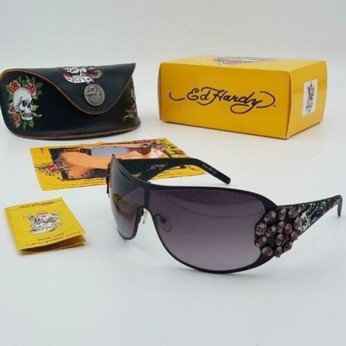 Zonnebril Ed Hardy EHS-038 Black 125 - New York City, Overige merken, Zonnebril, Overige kleuren, Nieuw