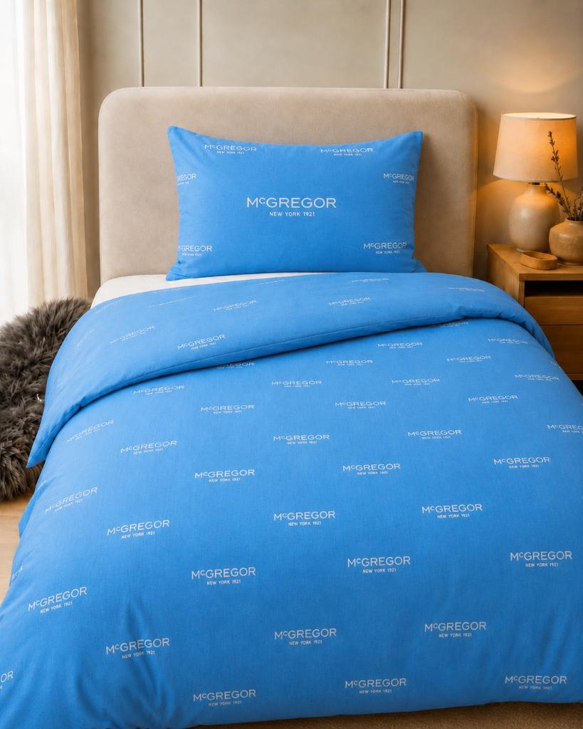 McGregor Gift Blue dekbedovertrek 140x200/220 nieuw, Eenpersoons, Blauw, Dekbedovertrek, Ophalen of Verzenden