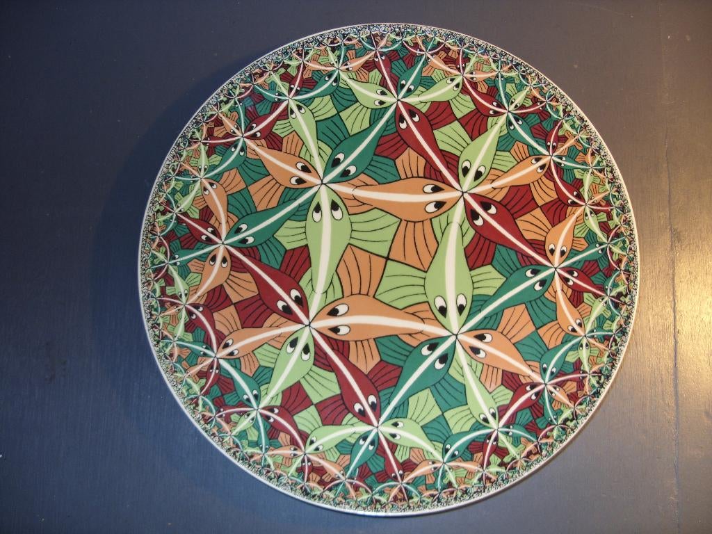 Escher vissen wand bord schoonhoven, Antiek en Kunst, Antiek | Wandborden en Tegels, Ophalen of Verzenden