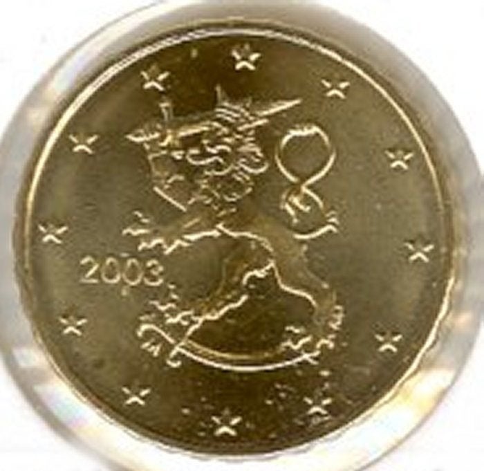 Finland 10 eurocent 2003 UNC in munthouder (lastig), Verzenden, Finland, 10 cent, Losse munt