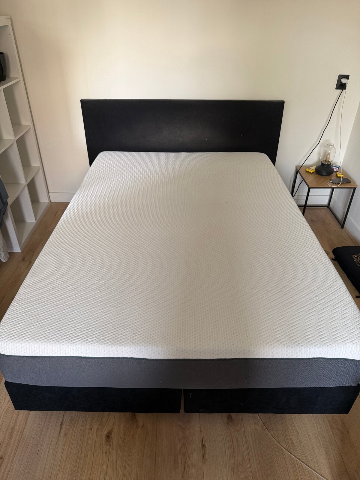 Emma Original Matras met Boxspring 140x200, Huis en Inrichting, Slaapkamer | Bedden, Ophalen, Gebruikt, Zwart, Tweepersoons