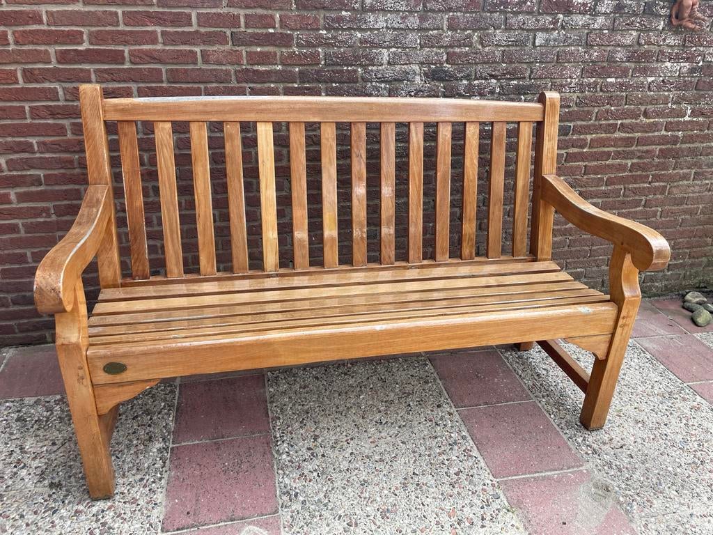 Teak & Garden bank met kussen - Zware kwaliteit, Ophalen, Gebruikt, Teakhout