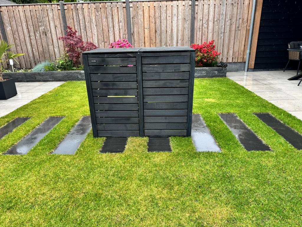 Kliko ombouw - container berging - kast dubbel antraciet, Tuin en Terras, Bergingen en Tuinkasten, Ophalen, Nieuw, Hout, Containerberging