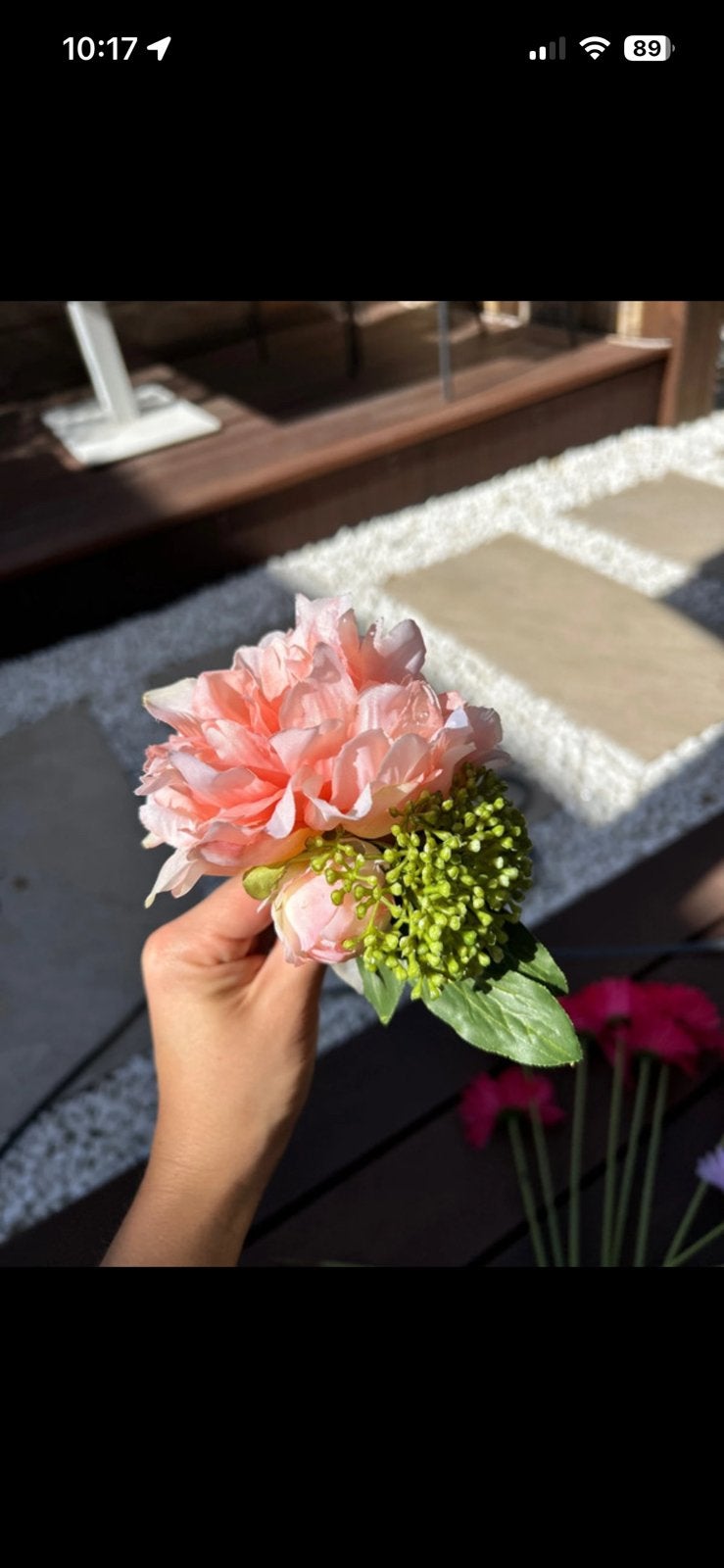 Kunstbloem voor in vaasje, Binnen, Roze, Kunstbloem, Nieuw