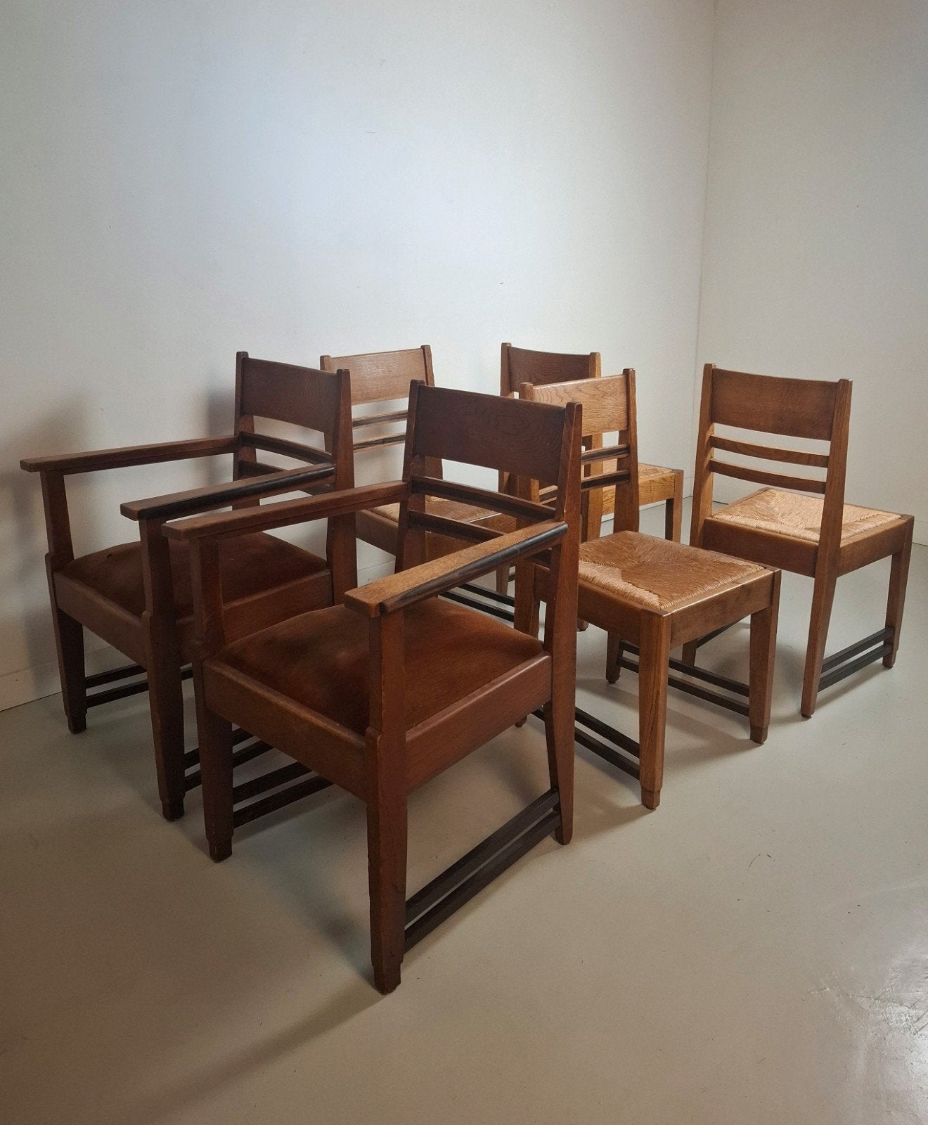 Set van 6 Art Deco Stoelen LOV Oosterbeek Amsterdamse School, Antiek en Kunst, Ophalen of Verzenden