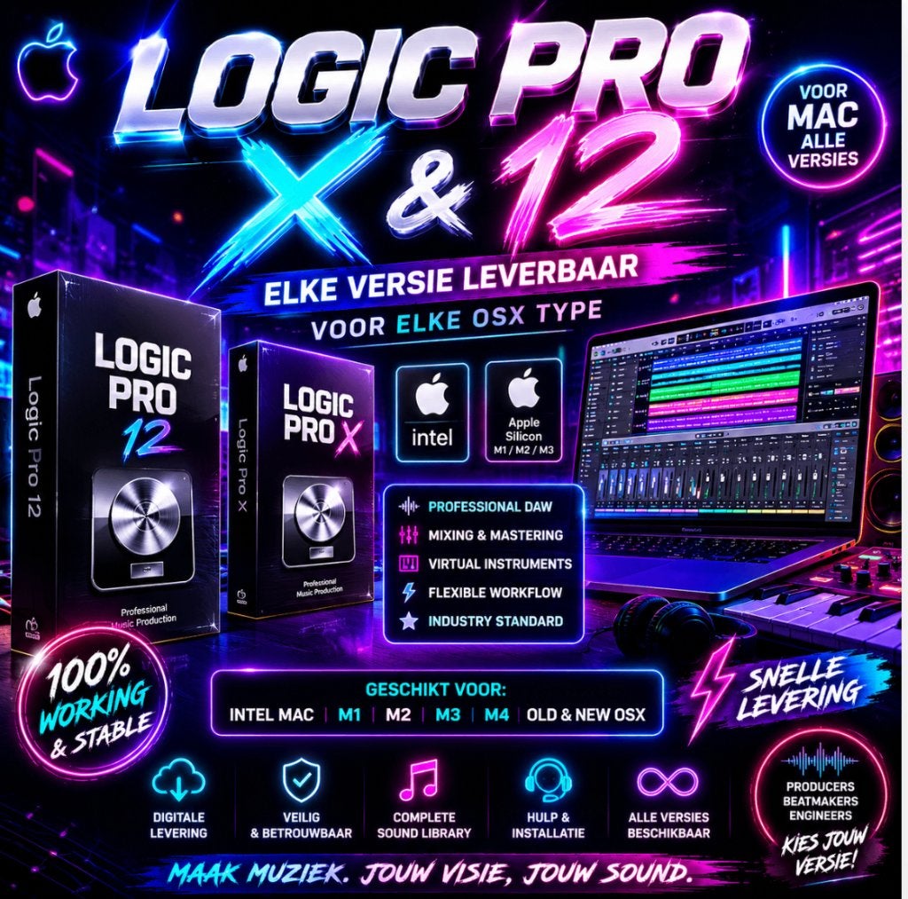 Logic Pro 12 / Logic Pro X voor Mac – Elke Versie Leverbaar, Computers en Software, Ophalen, MacOS