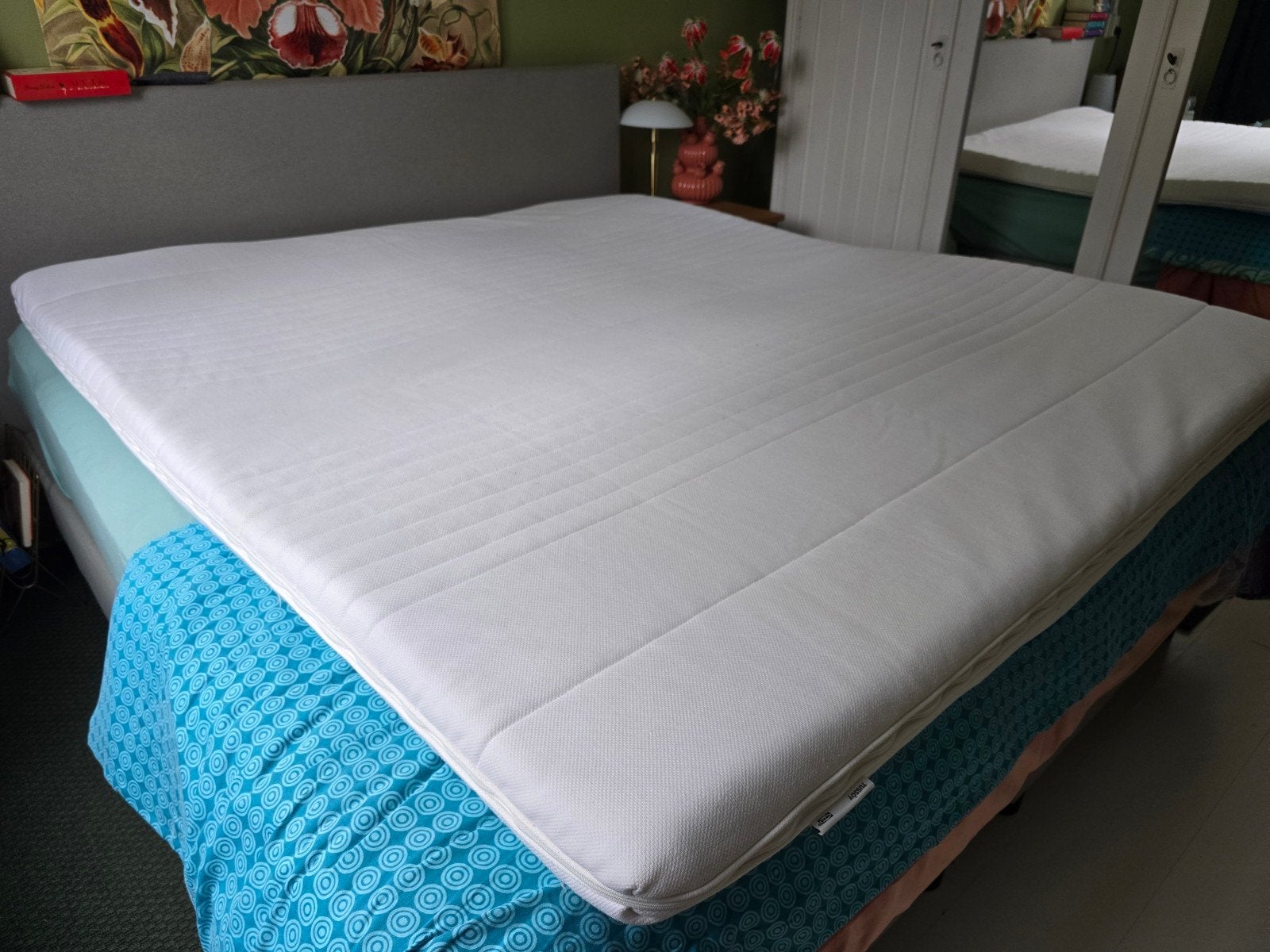 IKEA TUSSÖY Matrastopper 180x200 cm, Ophalen, Tweepersoons, Zo goed als nieuw, Matras