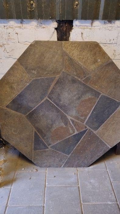 tafelblad leisteen in beton, Ophalen, Overige materialen, Gebruikt, Tafelblad