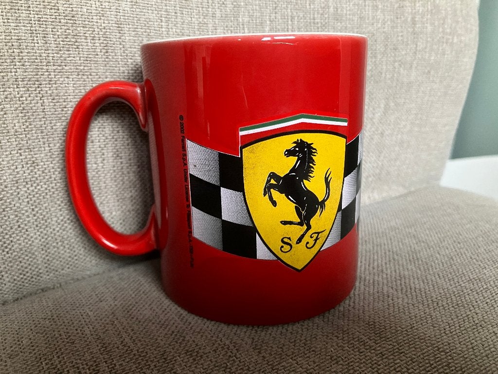 ✅ Ferrari F2002 mok Michael Schumacher Barrichello Formule 1, Ophalen of Verzenden, Zo goed als nieuw, Formule 1