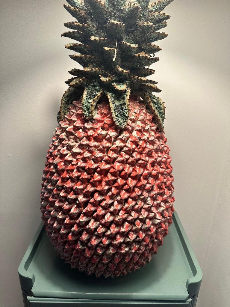 Decoratieve ananas van steen/keramiek, Ophalen, Gebruikt, 52 cm, Steen/keramiek