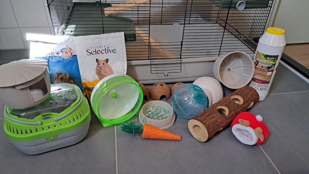 Knaagdierenkooi en toebehoren, Kooi, Gebruikt, Hamster, 75 tot 110 cm