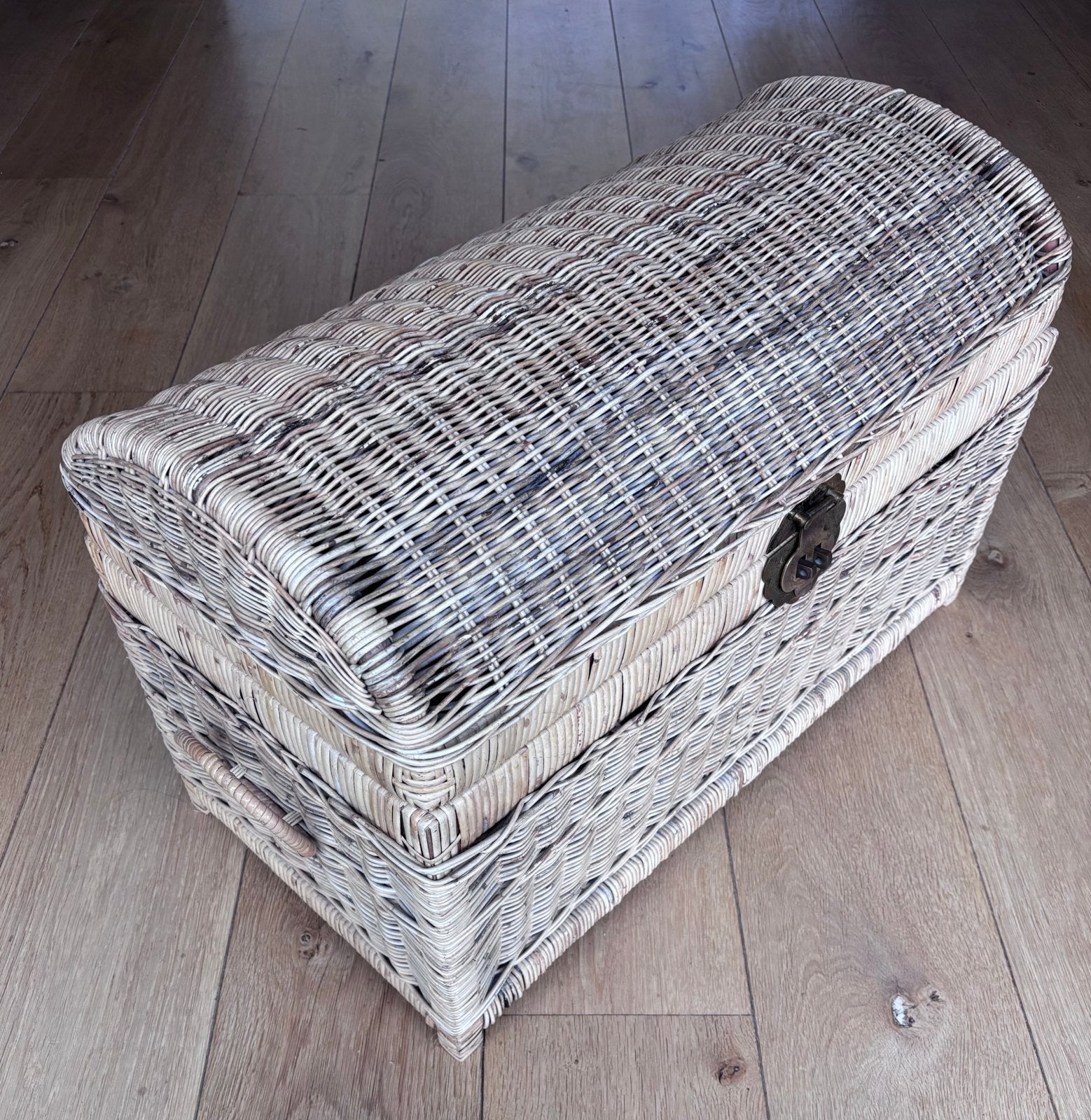 Rotan opbergmand, Huis en Inrichting, Ophalen, Gebruikt, Rond, Riet
