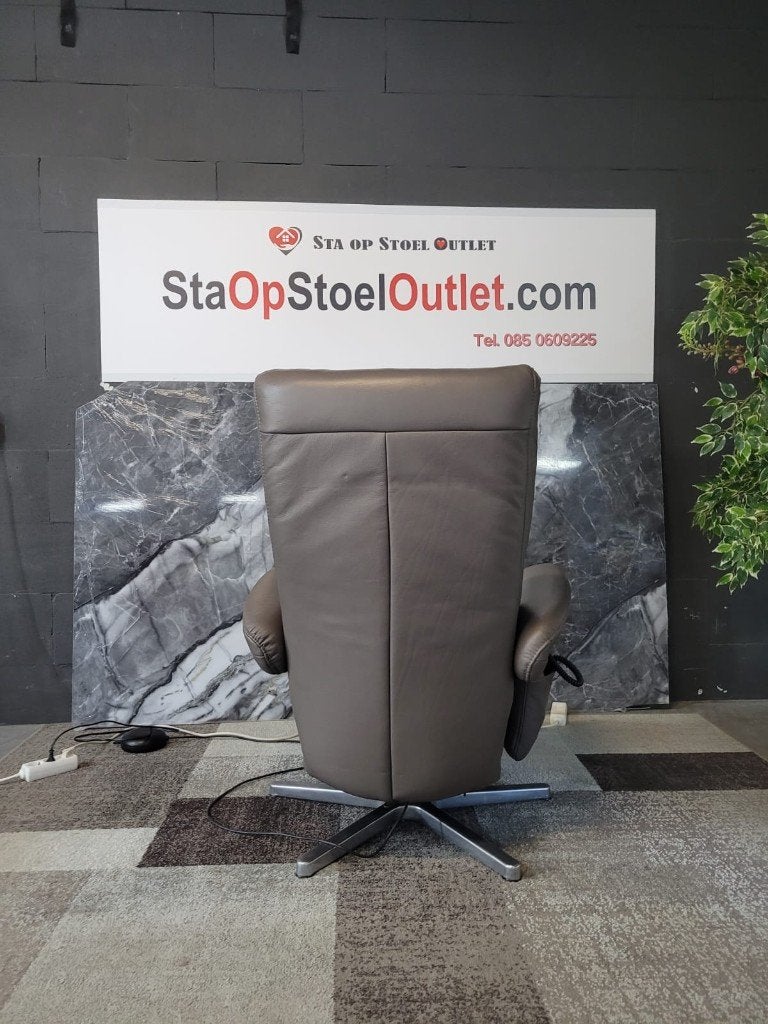 Staopstoel Himolla Leder Grijs, Minder dan 75 cm, Ophalen of Verzenden, Zo goed als nieuw, Stof