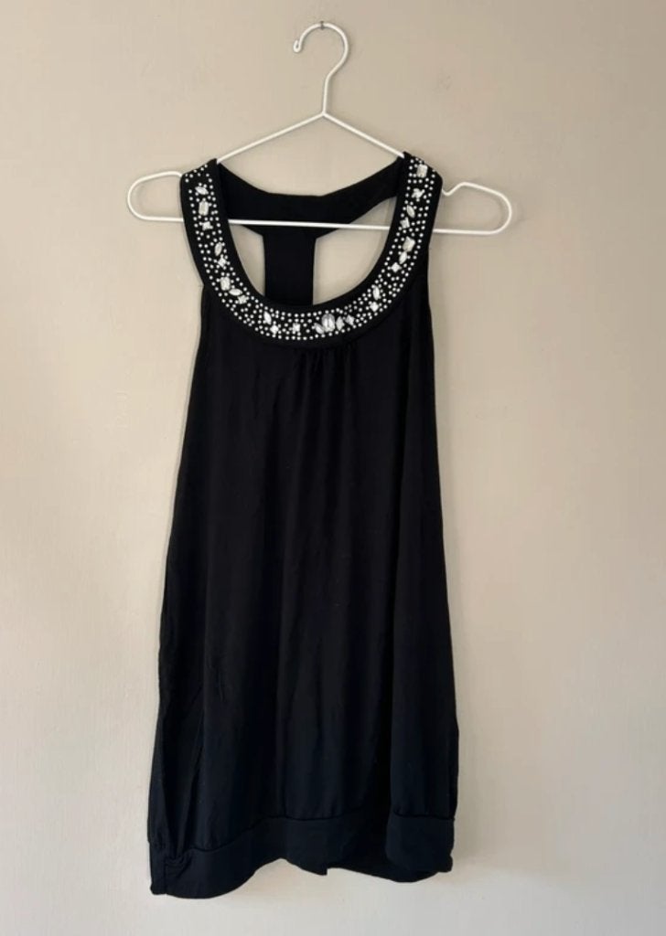Zwarte top met zilveren kralen maat XL / 44 glitter steentje, Kleding | Dames, Tops, Zwart, Maat 46/48 (XL) of groter, Ophalen of Verzenden