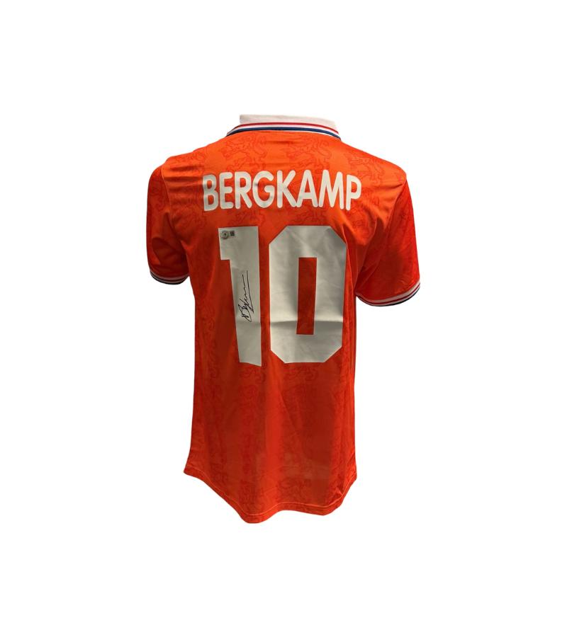 Dennis Bergkamp Nederland 1994 gesigneerd Thuis Shirt, Verzamelen, Sportartikelen en Voetbal, Buitenlandse clubs, Soccersignings.nl