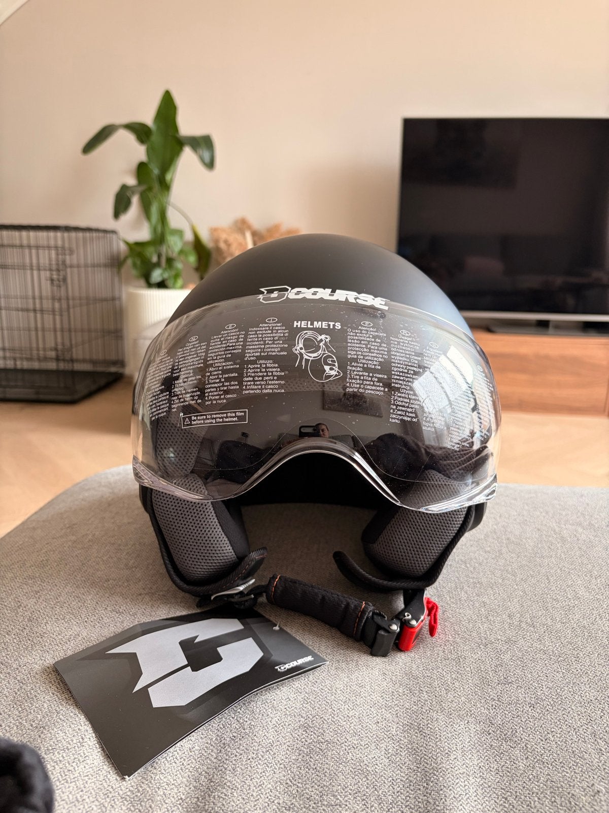 Course scooterhelm mat zwart maat S (55-56cm), Ophalen of Verzenden, Nieuw, Small
