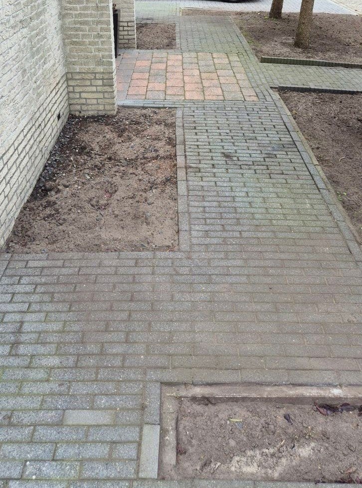 klinkers/straatwerk ca 25m², Ophalen, Gebruikt