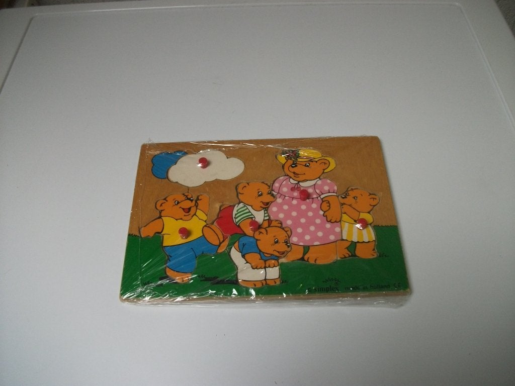 Puzzel simplex beren 5 delig, Ophalen of Verzenden, Gebruikt