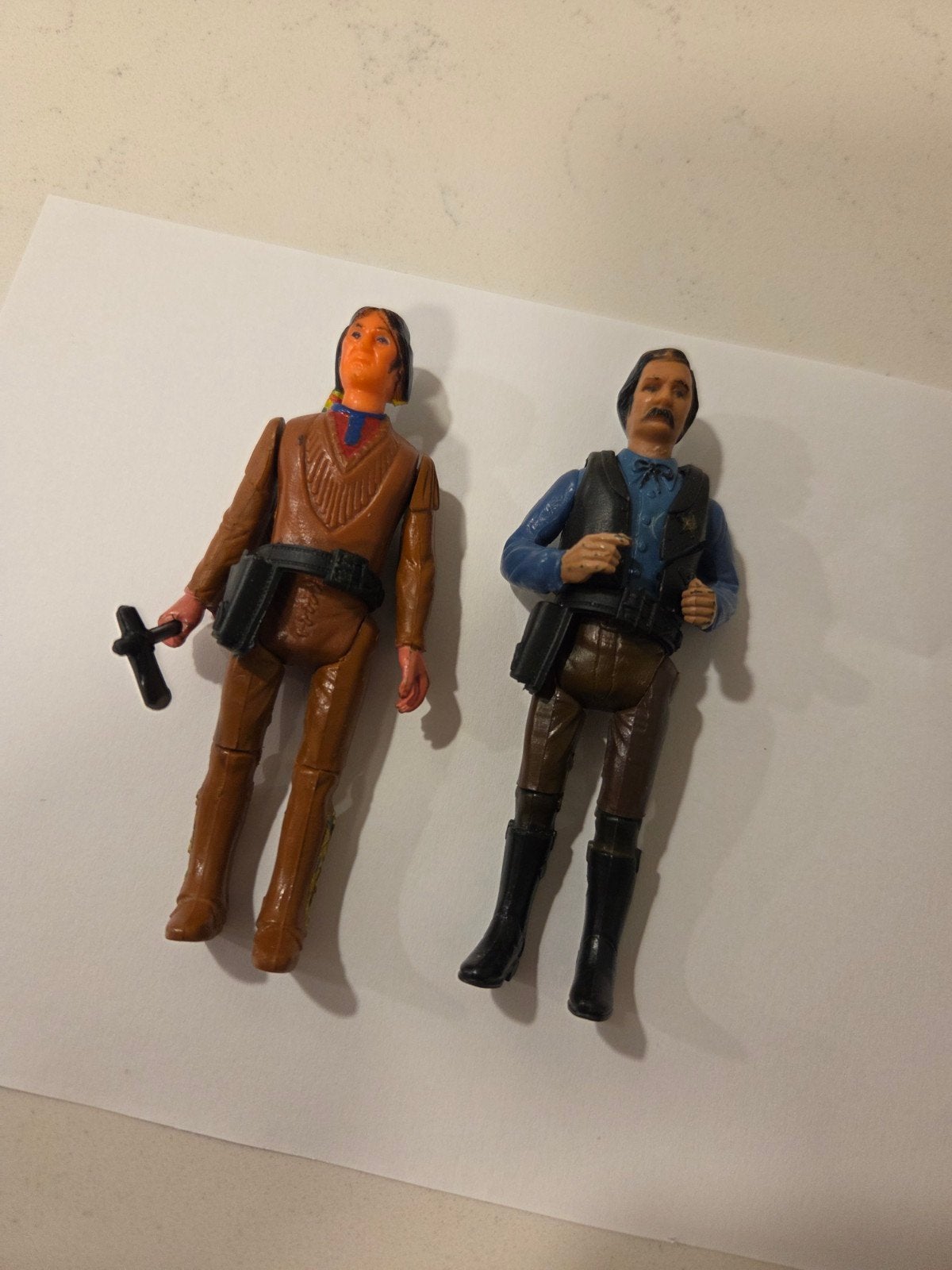 Vintage Western actiefiguren Cochise & Wyatt Earp 1975, Ophalen of Verzenden, Gebruikt