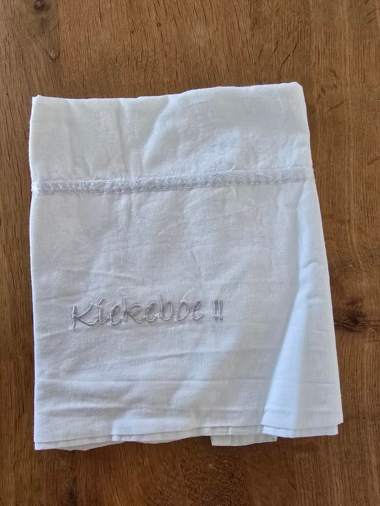 Briljant Baby wieglaken met witte bies en Kiekeboe, Ophalen of Verzenden, Zo goed als nieuw, Wieg